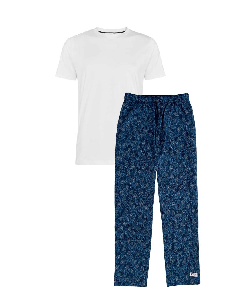 Blue nature pyjama set for men
