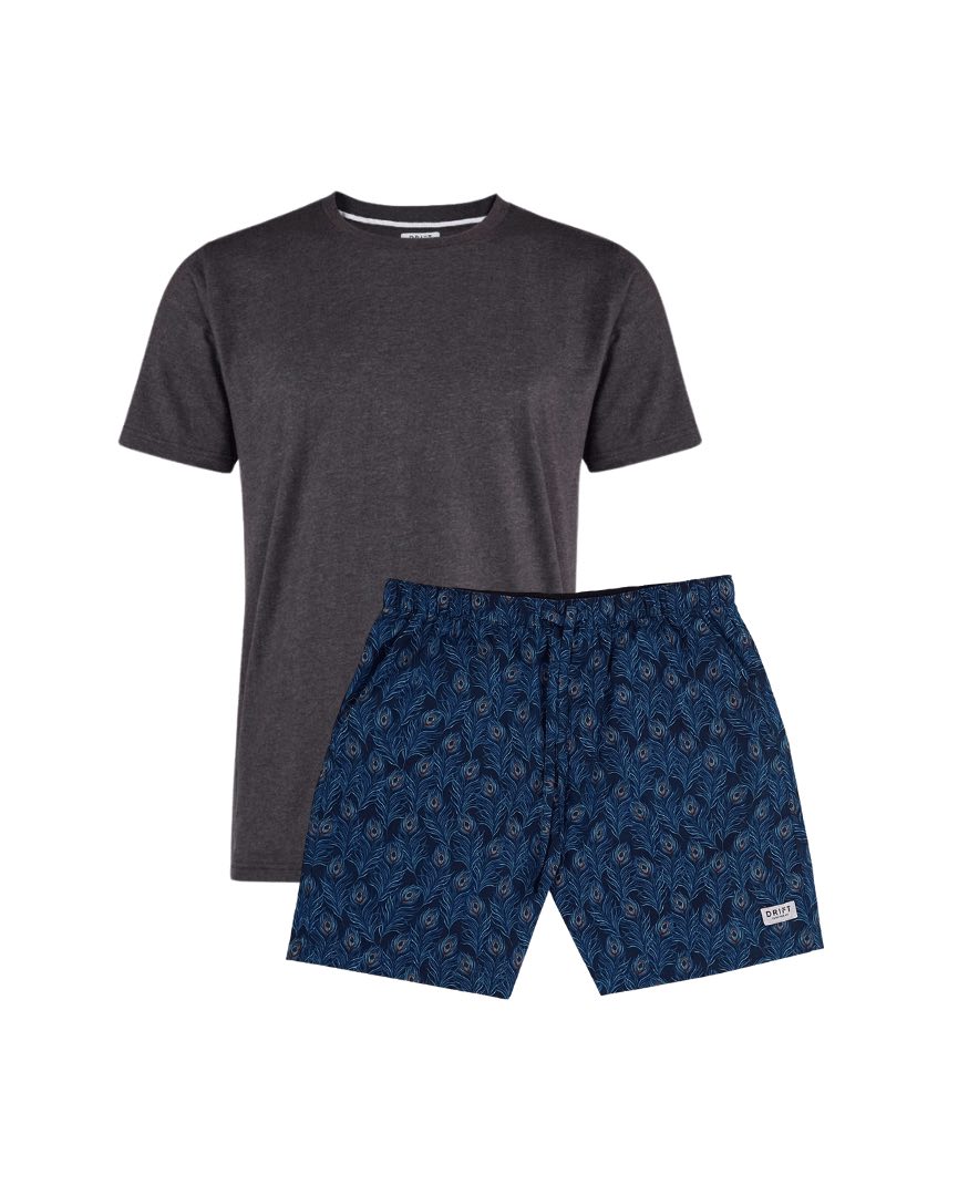 Hera Pyjama Shorts Set Men Drift Sleepwear