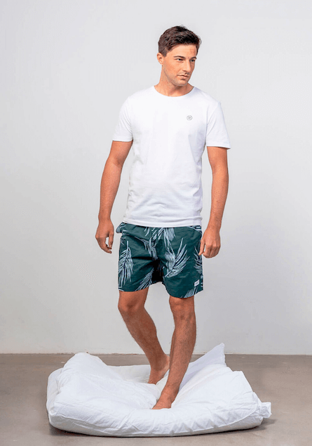 Model wearing comfortable nightwear for men