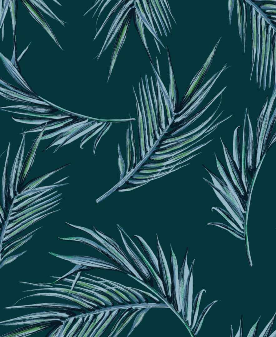 Cabo de Rama green palm print