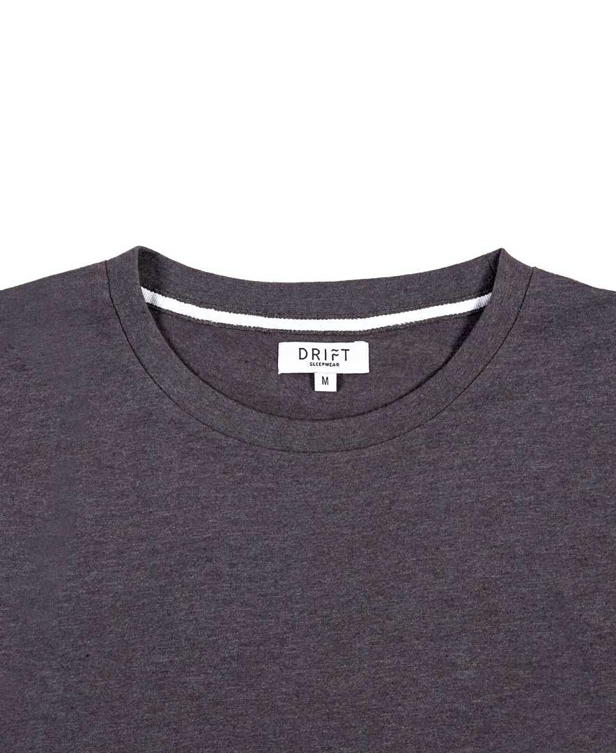 Classic dark grey sleepwear t-shirt made with organic cotton
