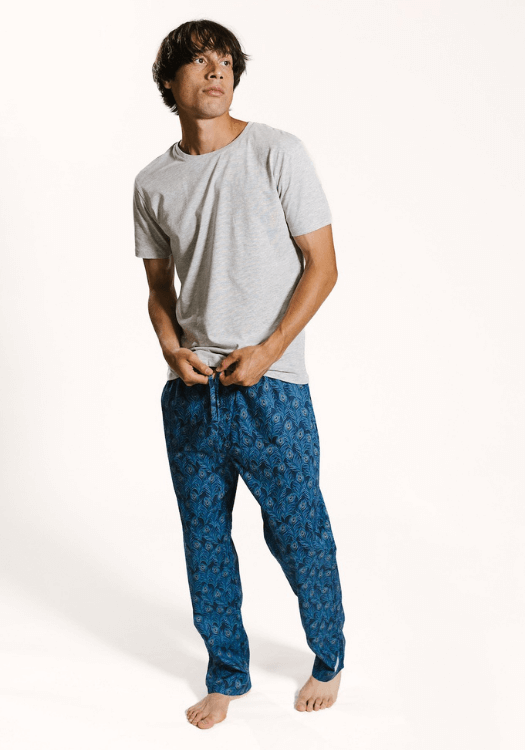 Men's 100% Cotton Long Pyjama Trousers by Drift Sleepwear 