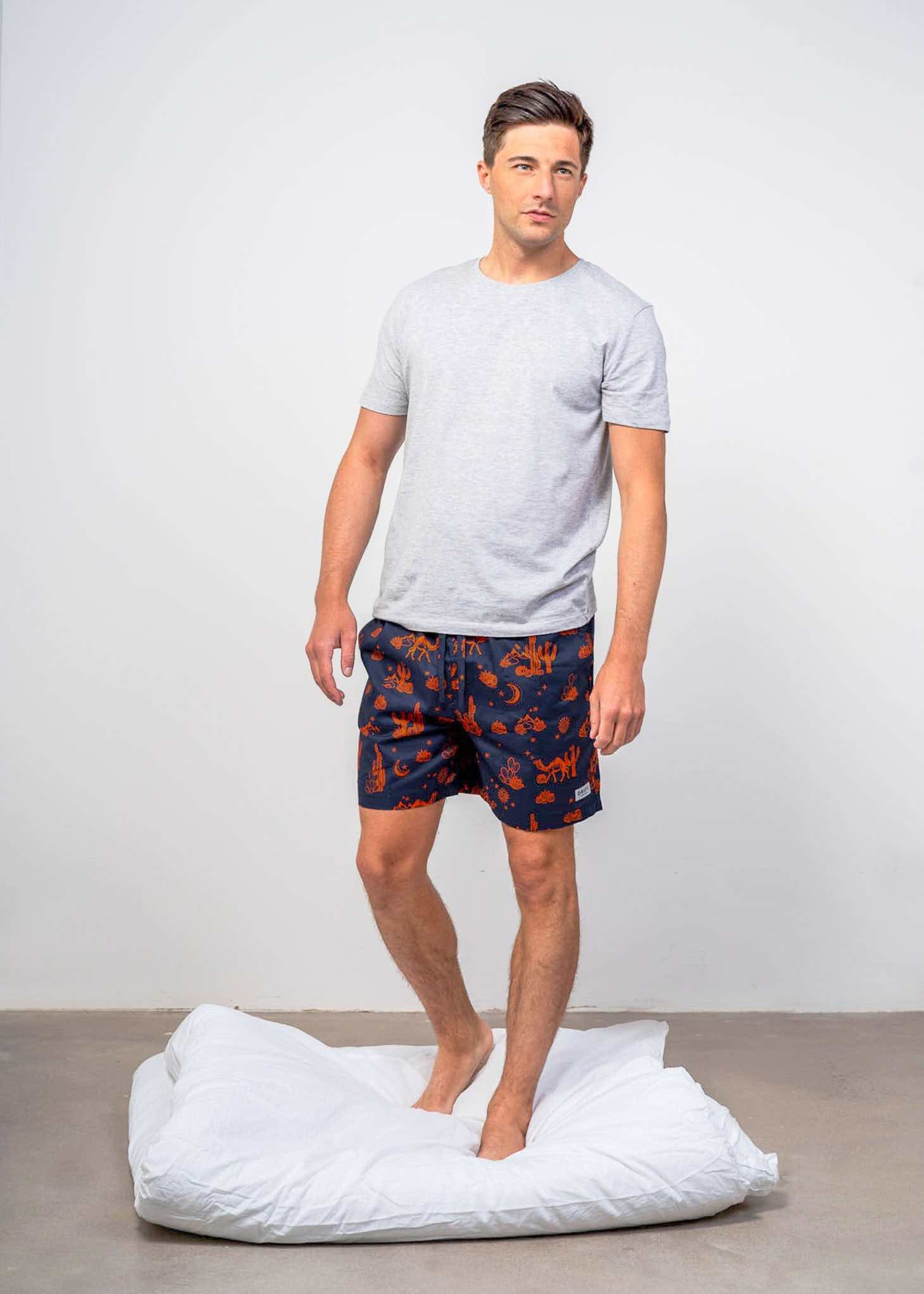 Kalahari Night Cotton Pyjama Shorts for Men