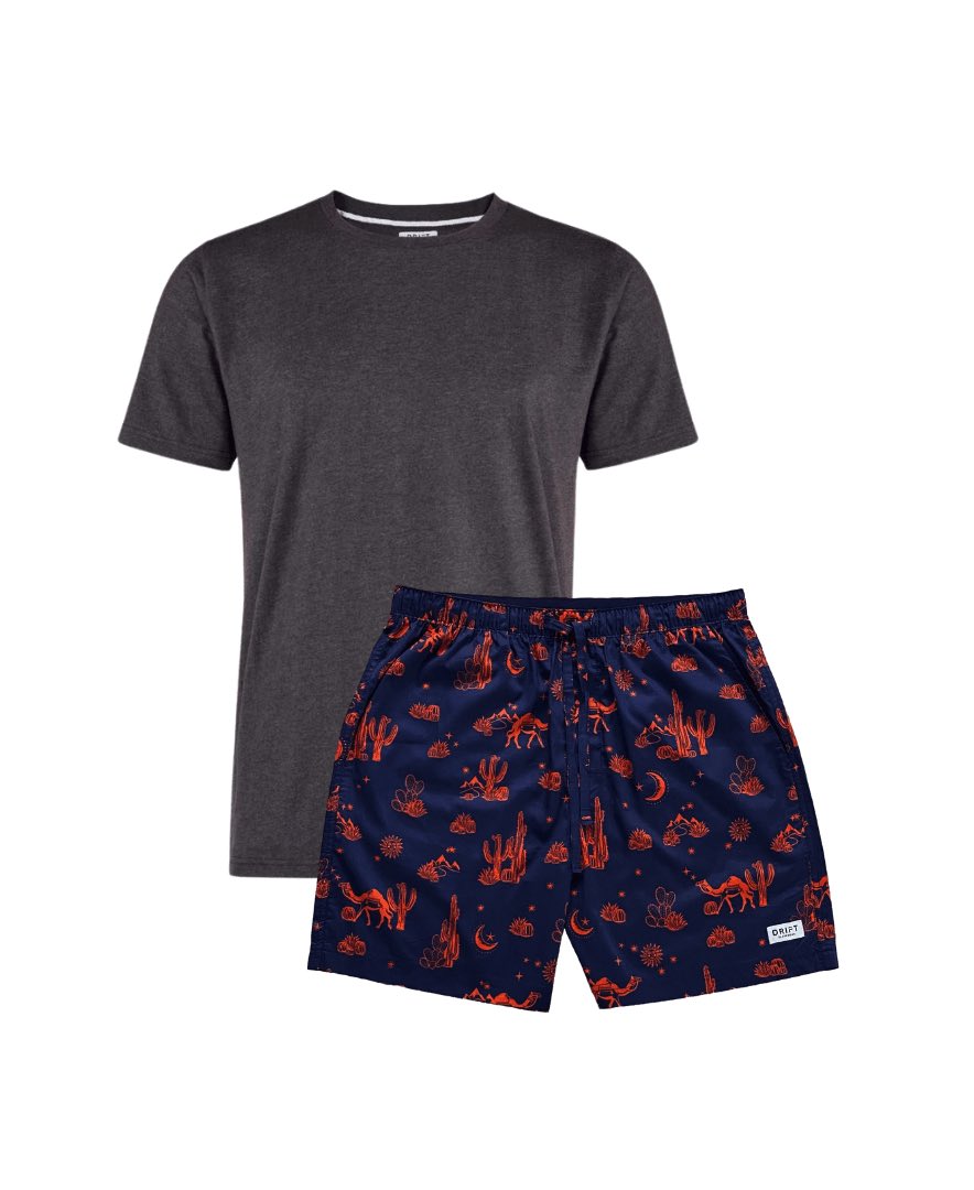 Kalahari Night Mens PJ Shorts Set